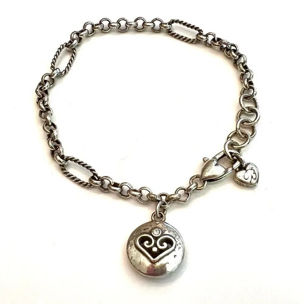 BRIGHTON Crystal Heart Dangle Bracelet - Picture 6 of 6